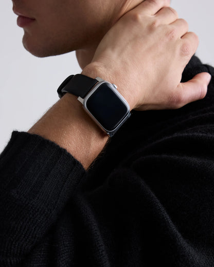 Horween Leather Smartwatch Band - 38mm - 42mm / Black