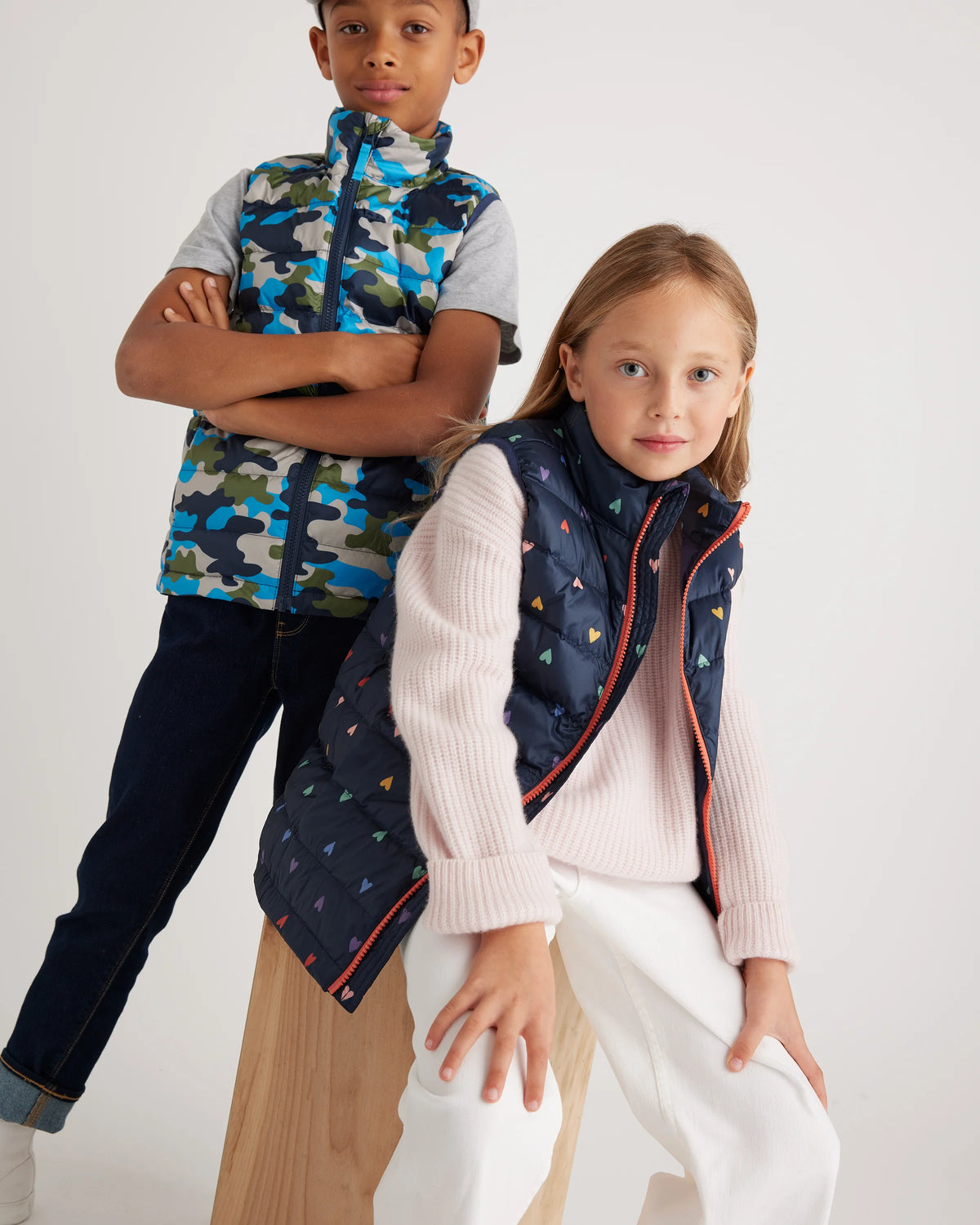 Lightweight Down Puffer Vest - 6 / Blue Camo