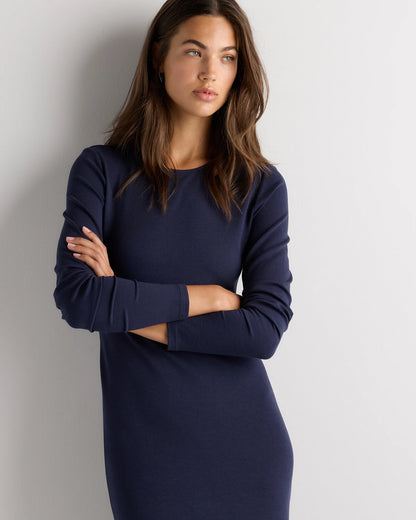 Long Sleeve Knit Maxi Dress - XS / Deep Navy