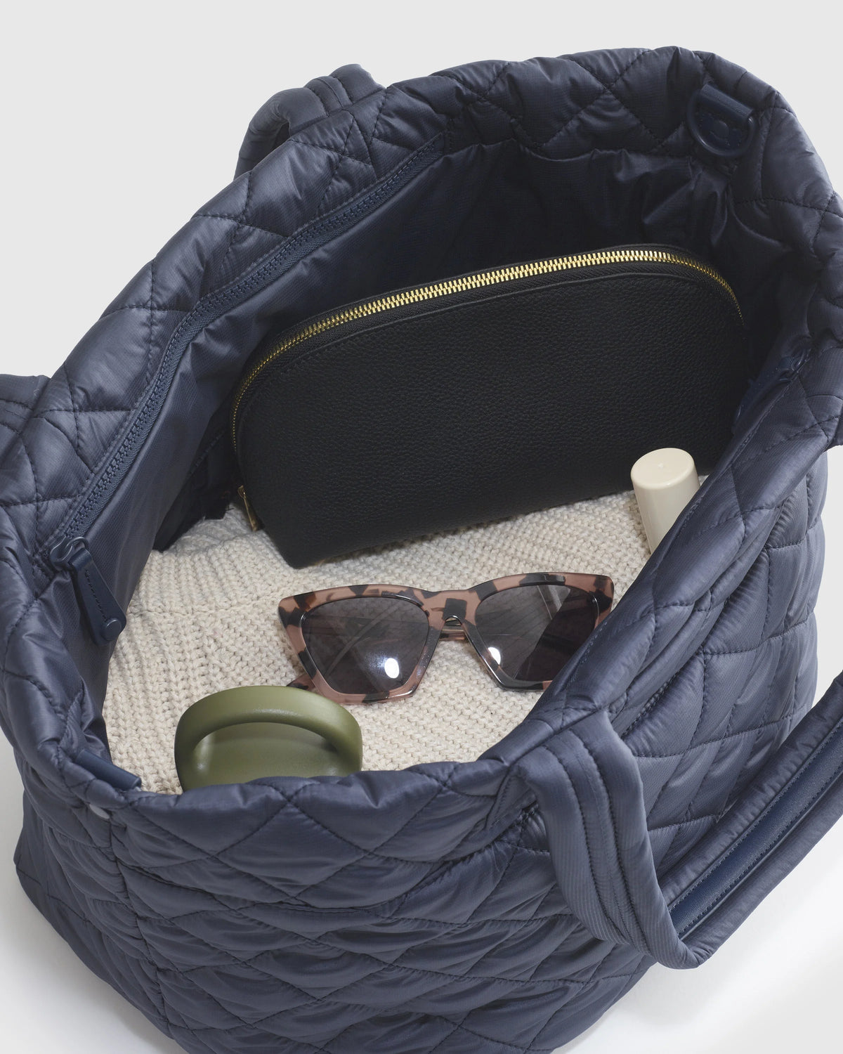 Transit Quilted Carry-All Tote - One Size / Porcelain Blue