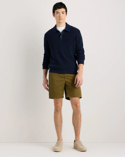 Organic Cotton Classic Stretch Chino Shorts - 7" - 30 / Stone