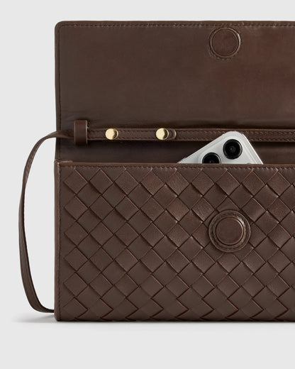 Eloise Handwoven Clutch - One Size / Black