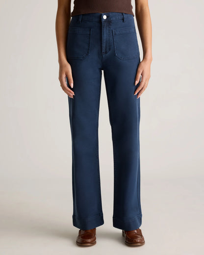 French Terry Wide Leg Pants - 0 / Bayberry Olive