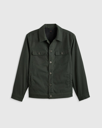 Organic Waxed Canvas Trucker Jacket - S / Black