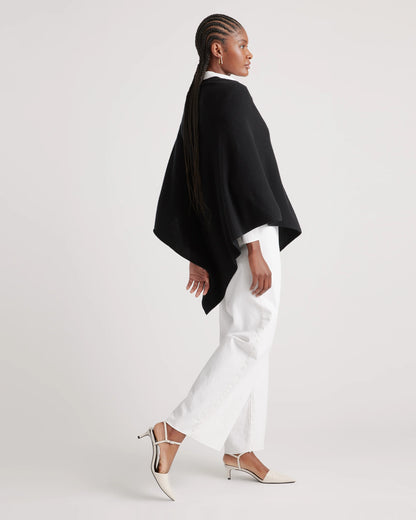 Mongolian Cashmere Poncho - One Size / Heather Grey
