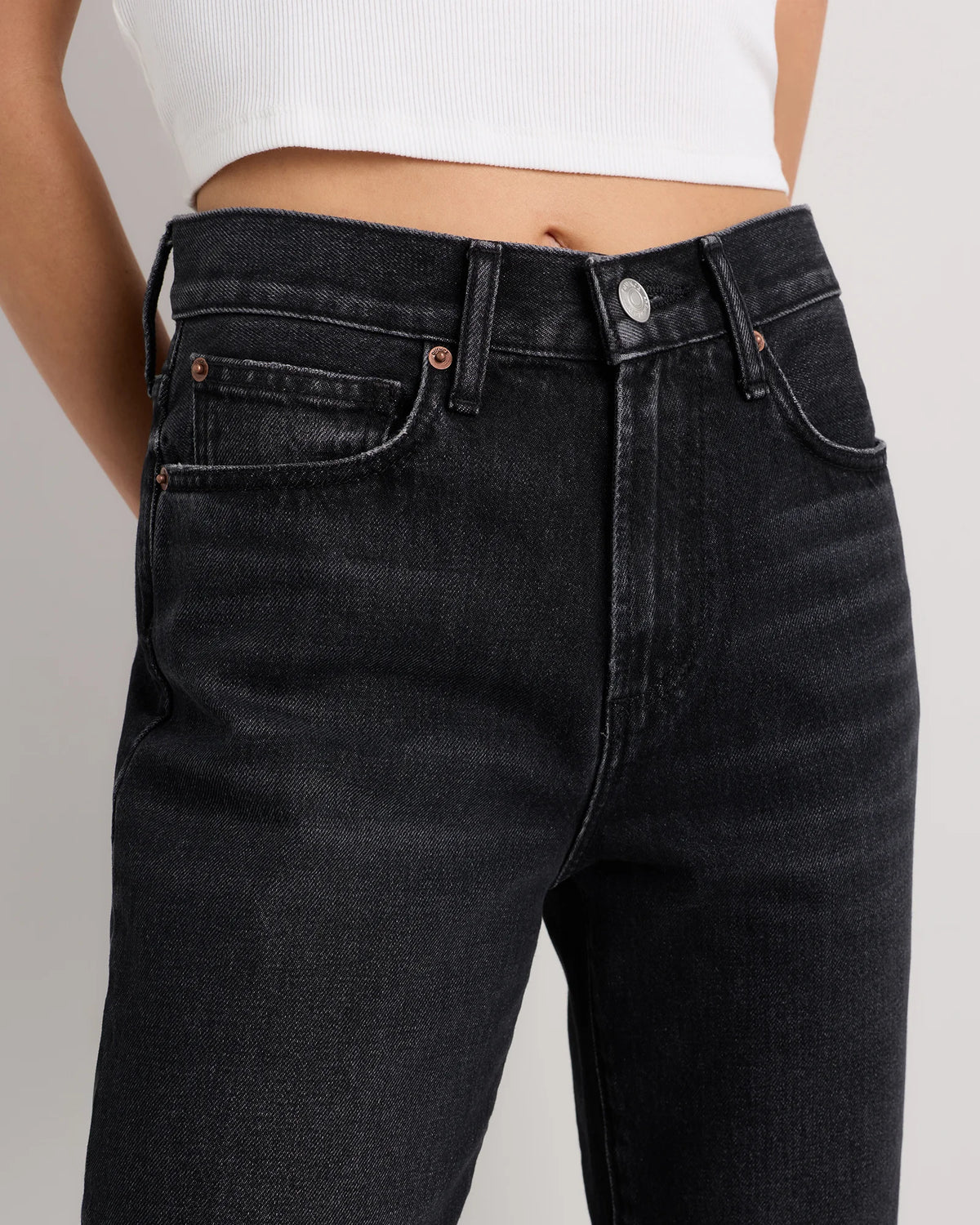 Bella Rigid Straight Jeans - 24 / Rinsed Indigo Blue