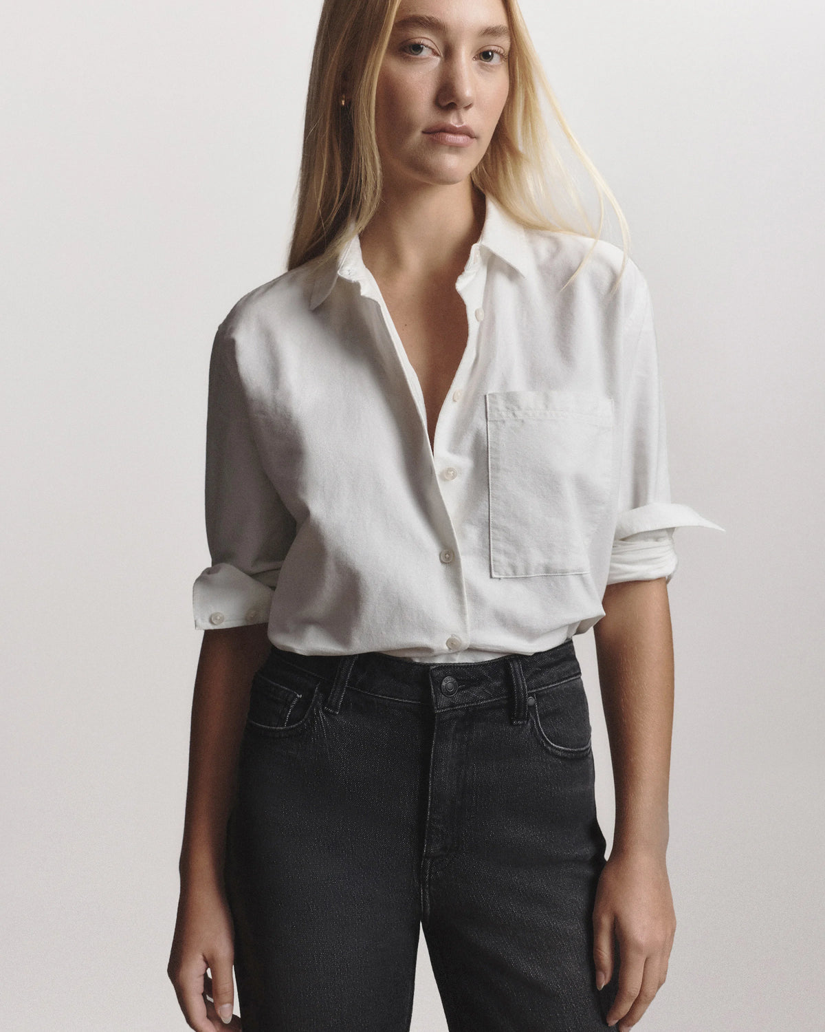 Organic Cotton Relaxed Oxford Shirt - XS / Opal Pink