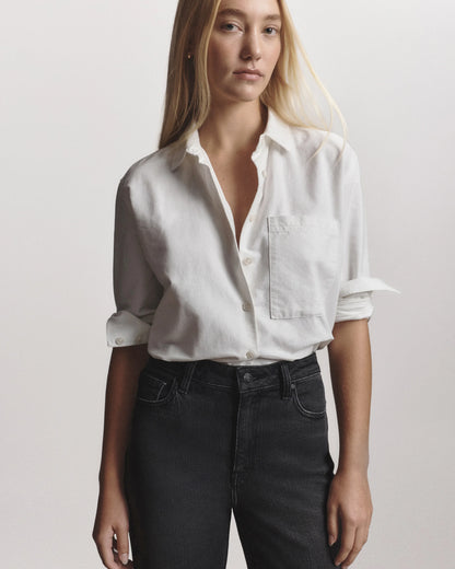 Organic Cotton Relaxed Oxford Shirt - XS / Opal Pink