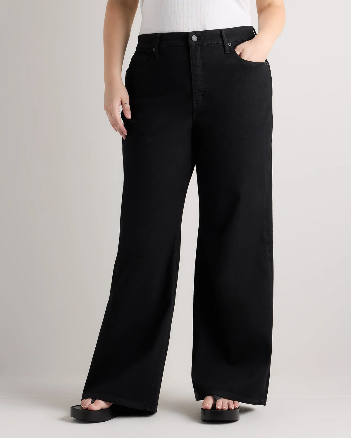 Bella Stretch Wide Leg Jeans - 33 / Midnight Blue