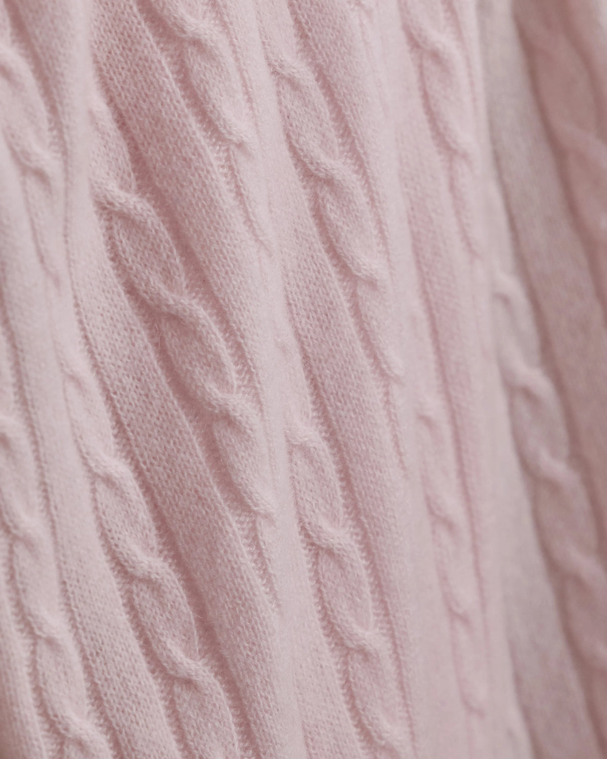 Cable Knit Cashmere Throw - 50x70 / Limoncello