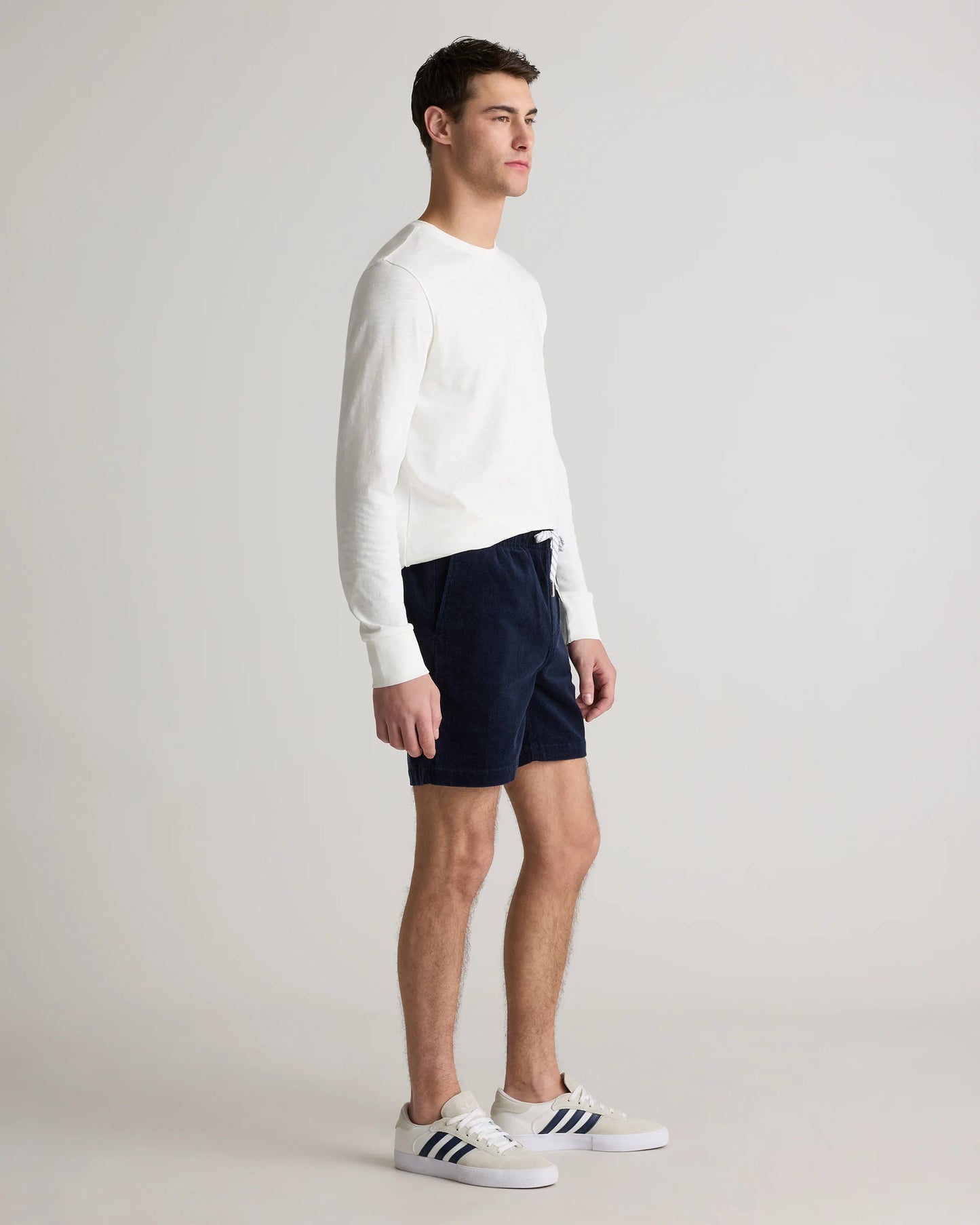 Organic Stretch Corduroy Shorts - 6" - S / Granite Grey