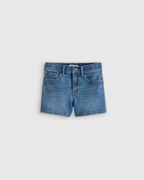 Girls Stretch Denim Short - 6 / Medium Wash