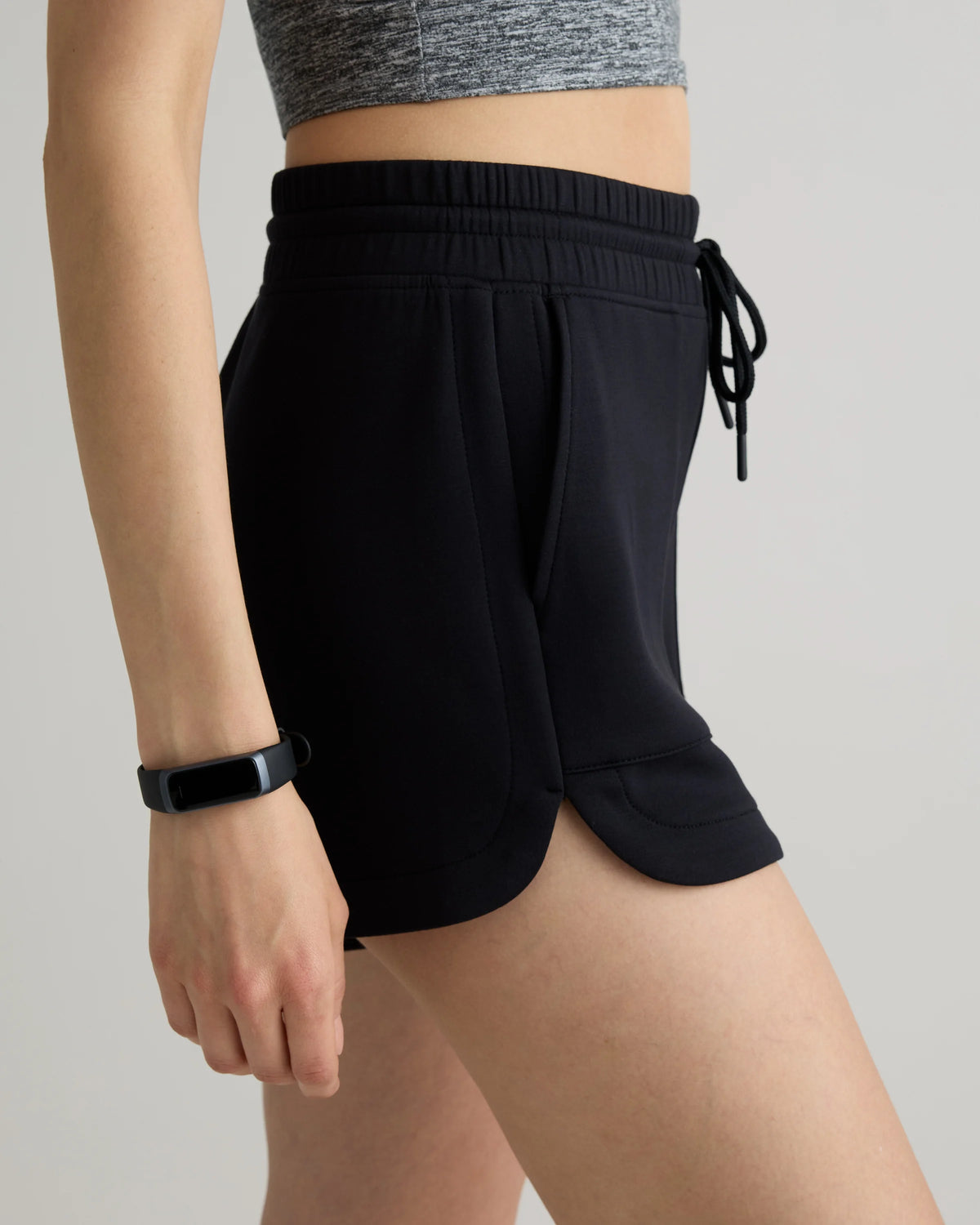 CloudComfort High-Rise Sweatshorts - XS / Pebble Beige