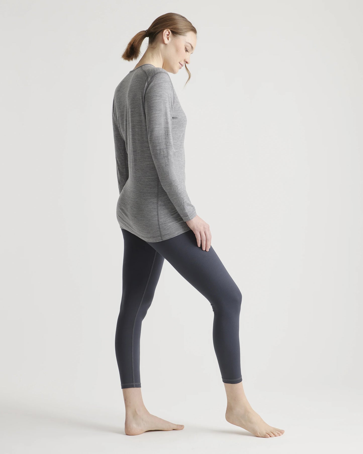 100% Merino Wool All-Season Long Sleeve Base Layer - XS / Black