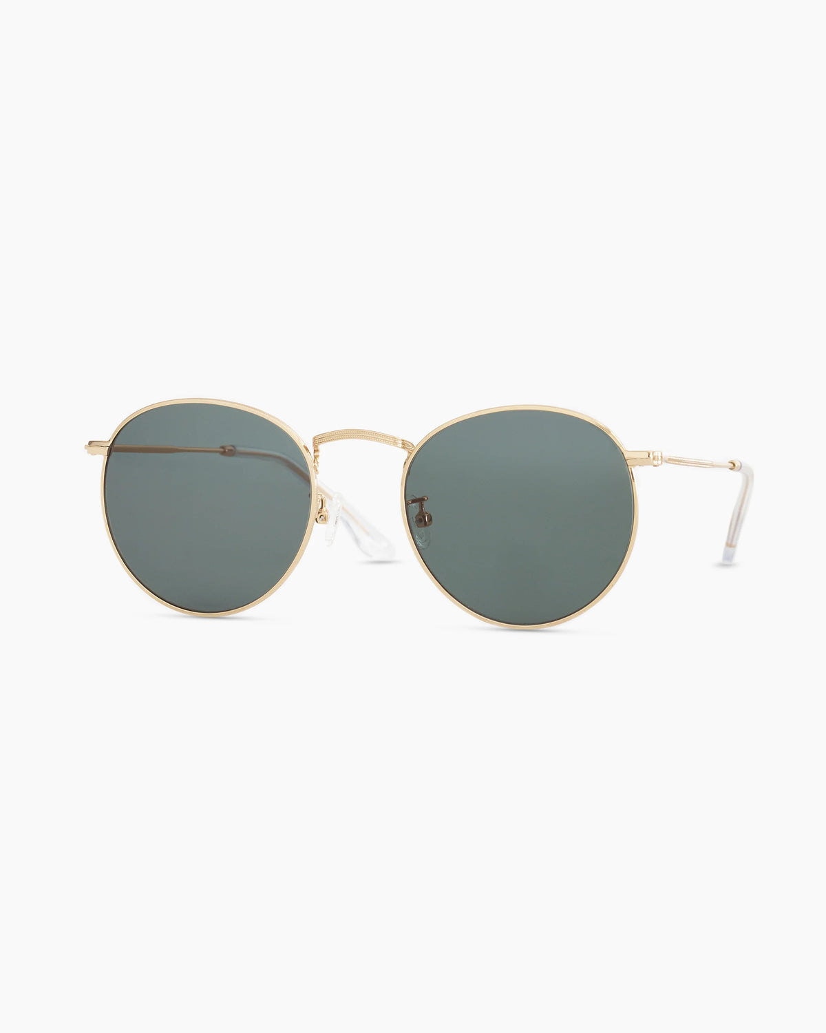Hugo Polarized Stainless Steel Sunglasses - One Size / Gold with Green lens