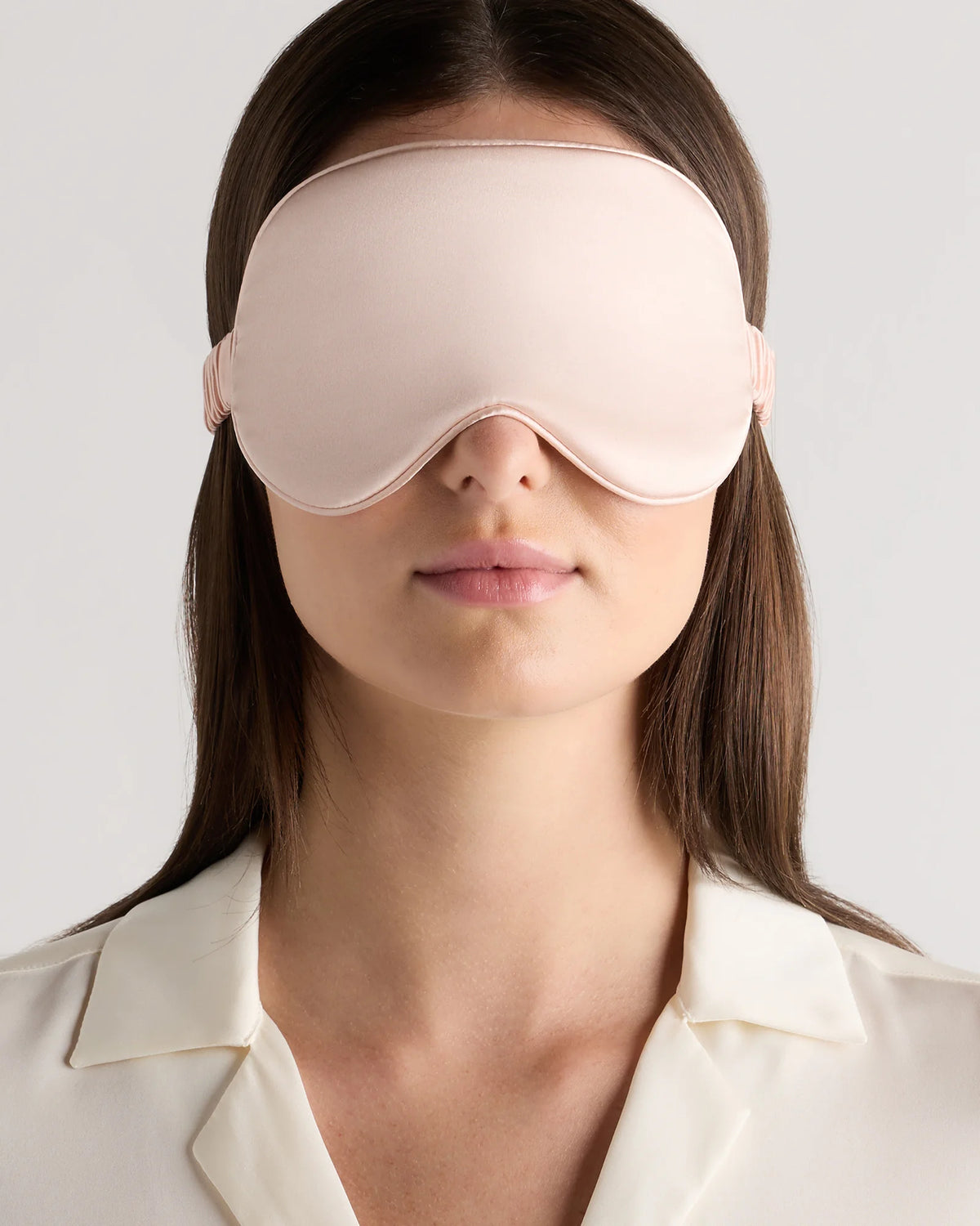 Mulberry Silk Beauty Sleep Mask - One Size / Soft Pink