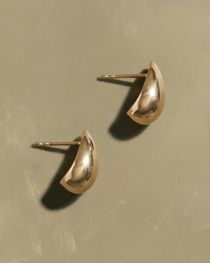 14K Gold Small Teardrop Earrings - One Size / Yellow Gold