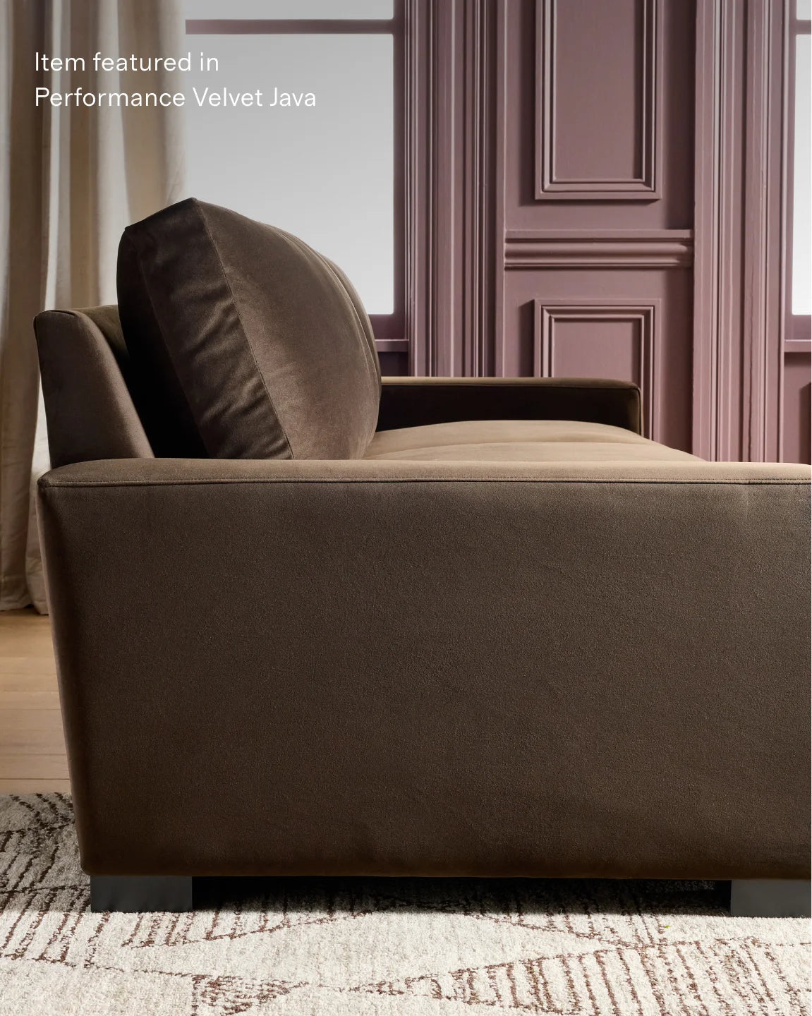 Stillman L Sectional in Performance Velvet - 116x116 / Java
