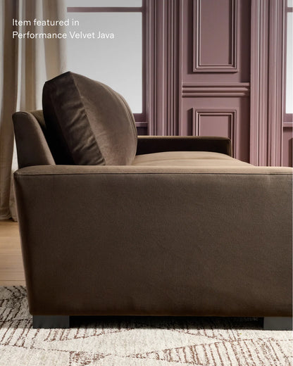 Stillman L Sectional in Performance Velvet - 116x116 / Java