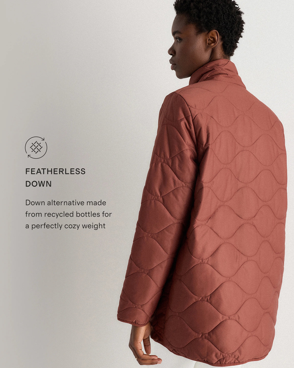 Featherless Quilted Long Puffer Jacket - XS / Silken White
