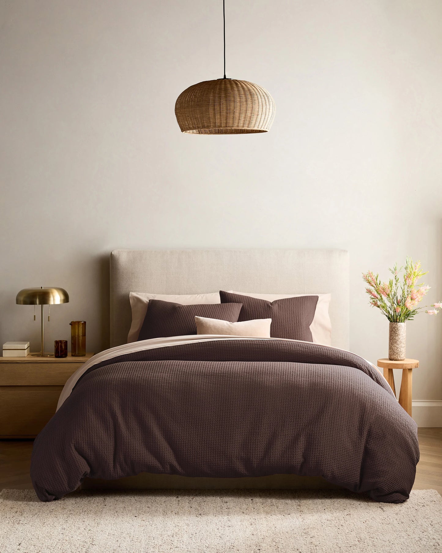 Organic Luxe Honeycomb Sham Set - Standard / Mineral
