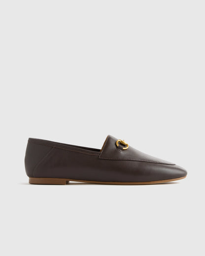Italian Leather Horsebit Loafer - 5 / Coffee Bean