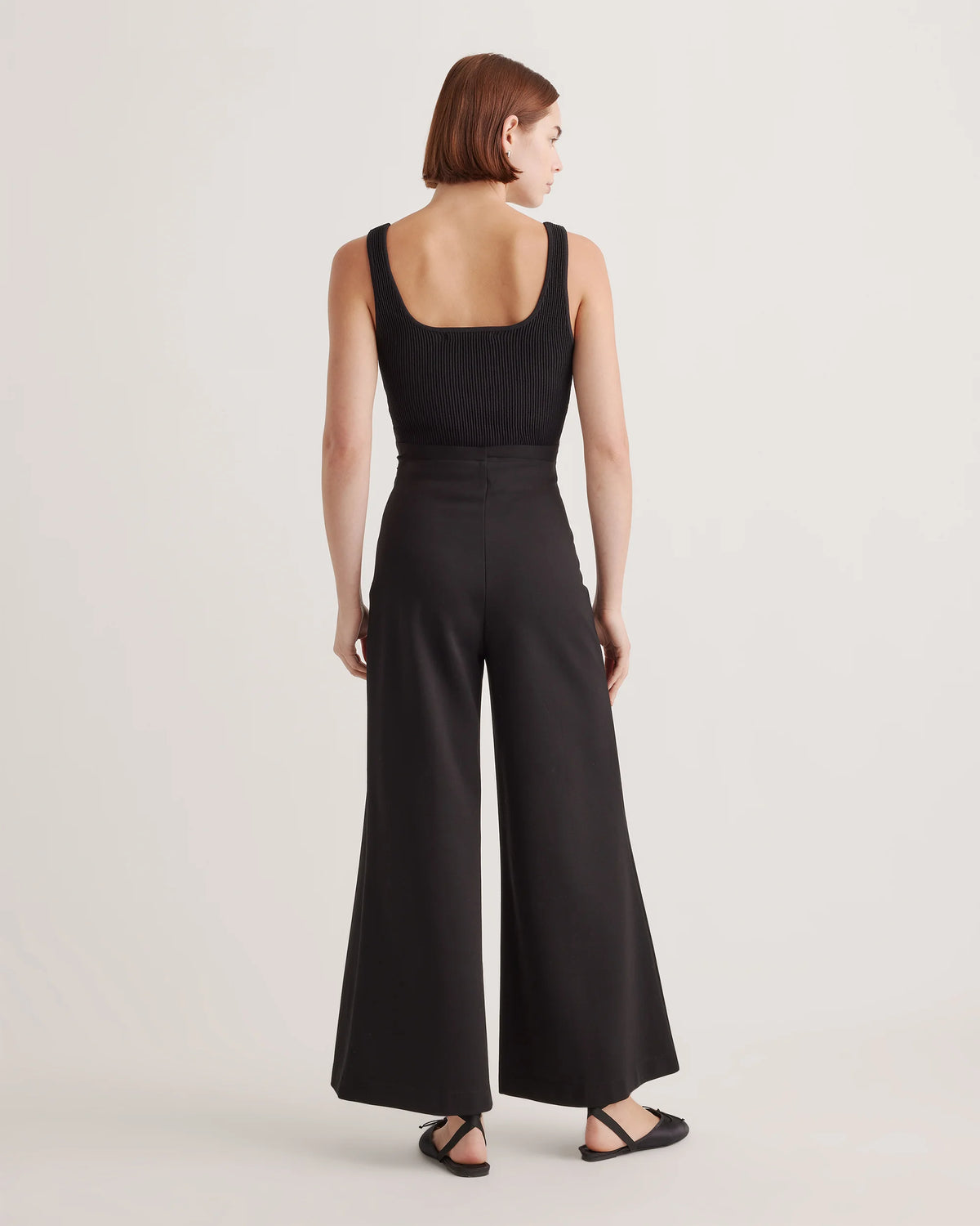 Ultra-Stretch Ponte Super Wide Leg Ankle Pants - XS / Olive