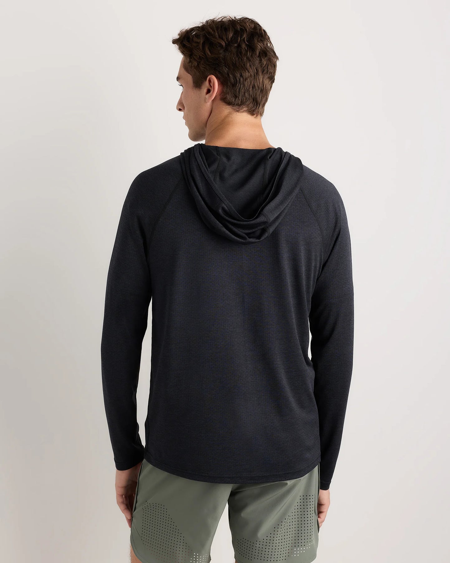 Mesh Performance Training Quarter Zip Hoodie - S / Heather Grey