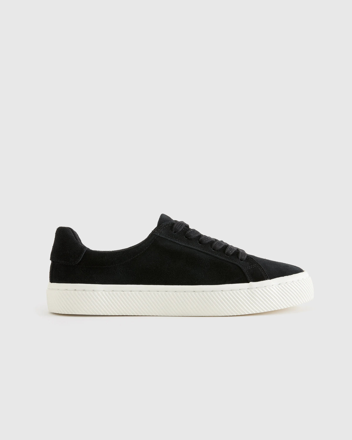 Italian Suede Everyday Sneaker - 5 / Black