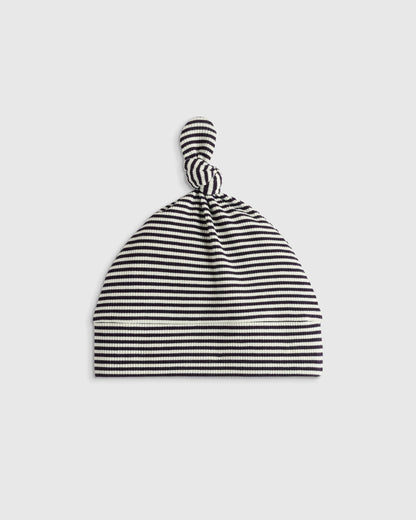 Softest Rib Hat (2-Pack) - 0-6M / Ivory/Grey Stripe
