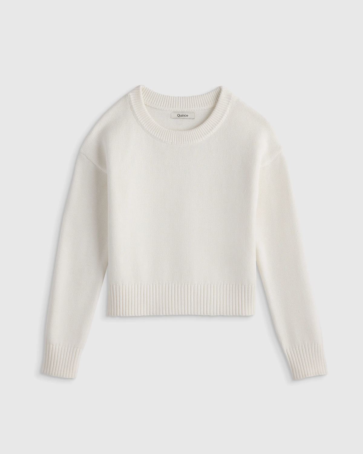 100% Organic Cotton Crewneck Sweater - 6 / Navy/White