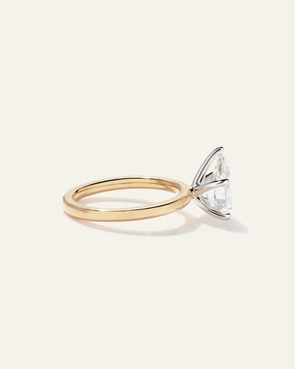 Lab Grown Diamond Pear Comfort Fit Engagement Ring - 2ct - 4 / Yellow Gold