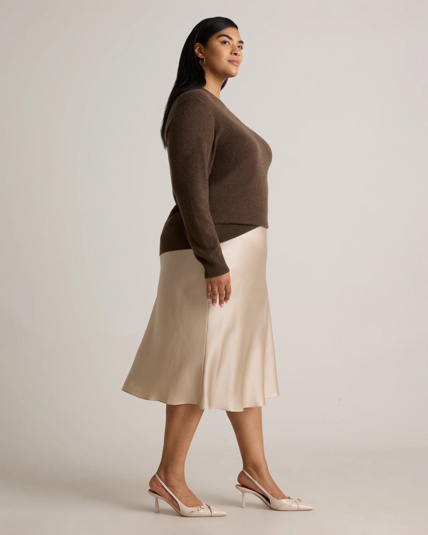 Mongolian Cashmere Crewneck Sweater - 1X / Pale Custard Yellow