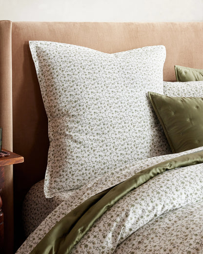 Organic Crisp Percale Euro Sham - Euro / White