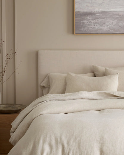 European Linen Chambray Sham Set - Standard / Natural