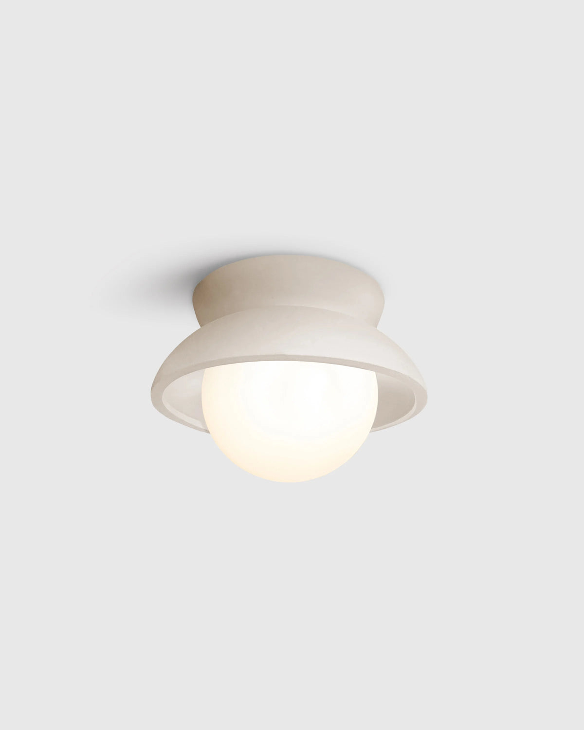 Classic Ceramic and Glass Globe Sconce - 6.25" / Natural