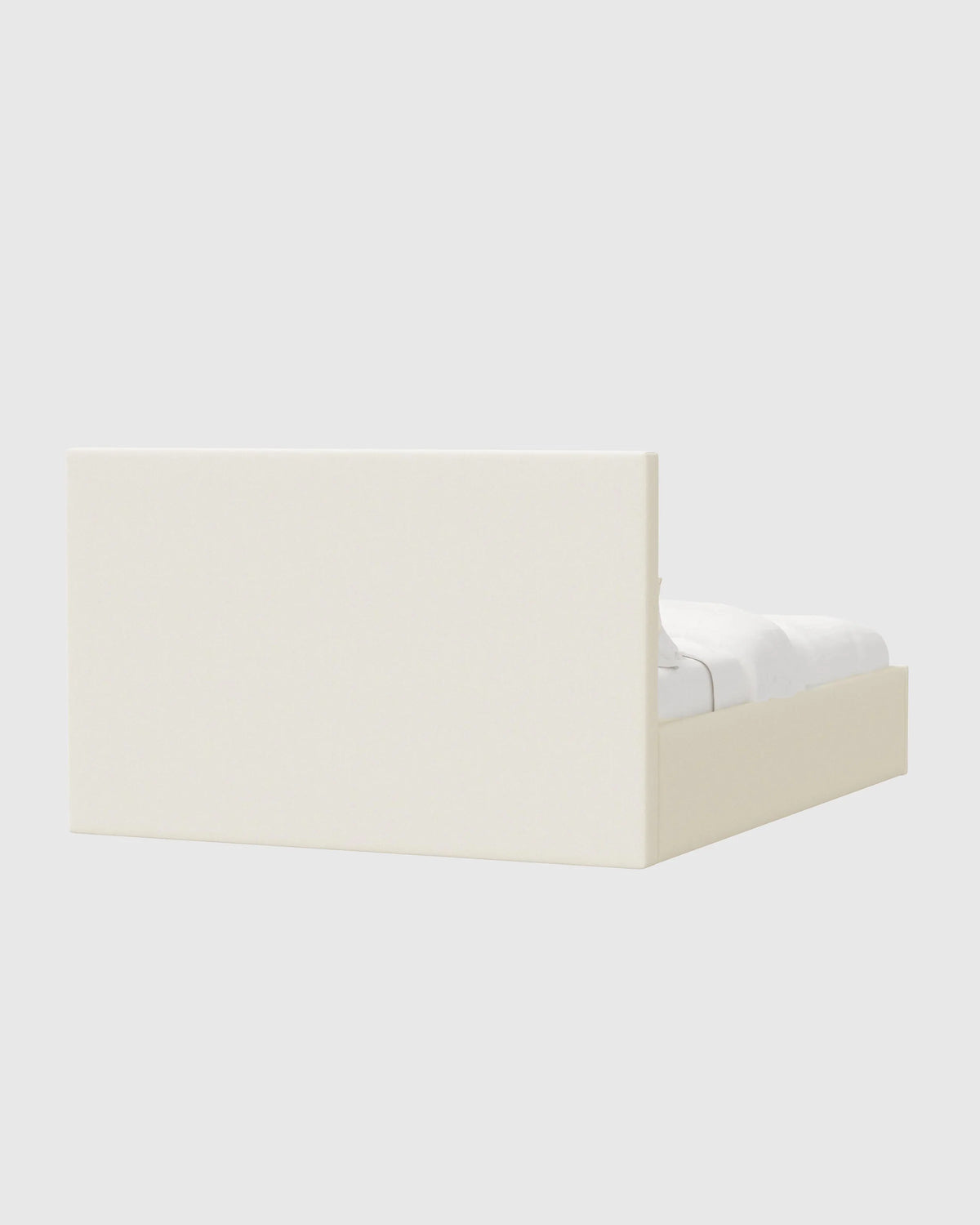 Square Bed in Performance Linen - Full / Ivory
