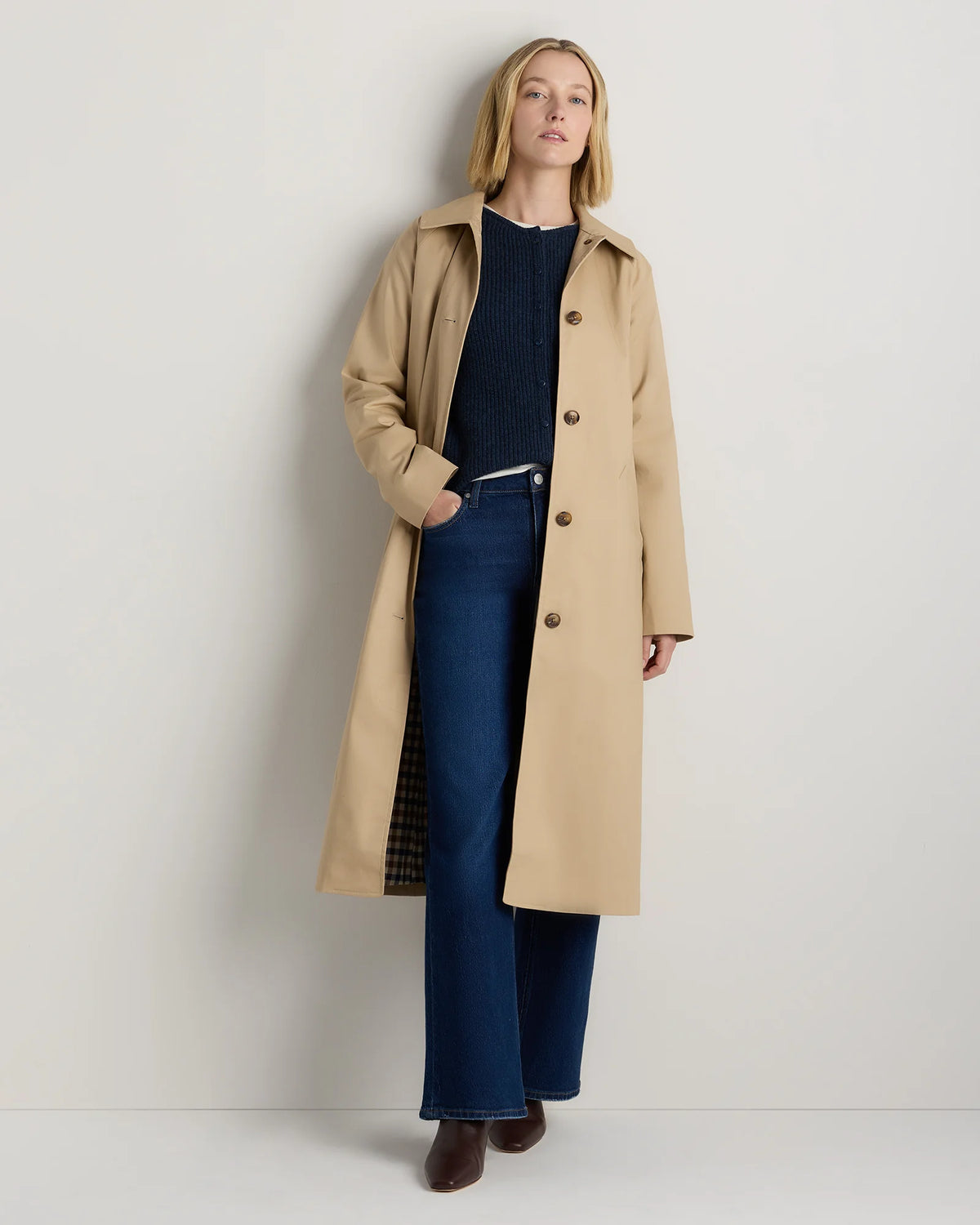 Comfort Stretch Mac Coat - XS / Light Khaki