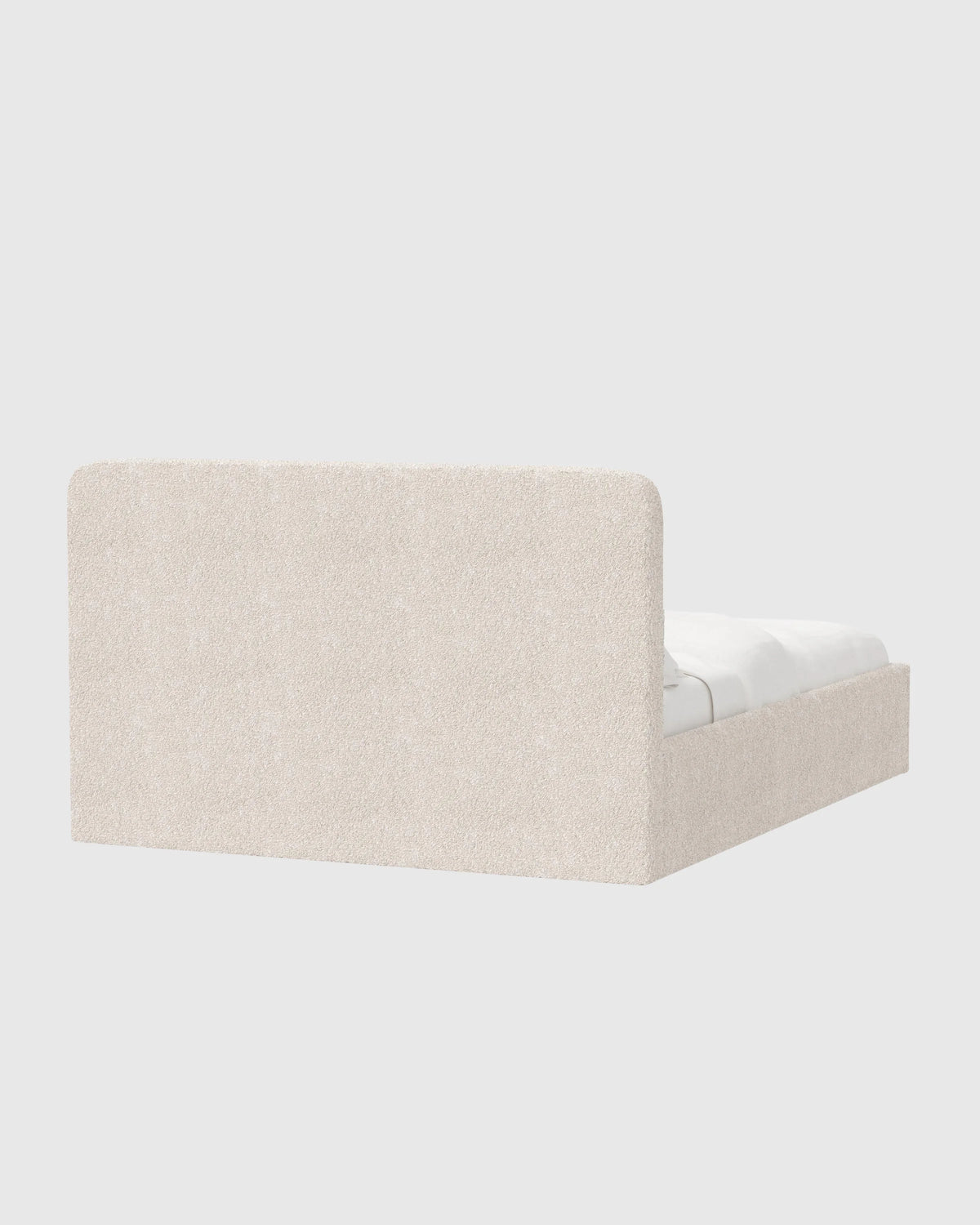 Plush Boucle Curved Bed - Full / Ivory