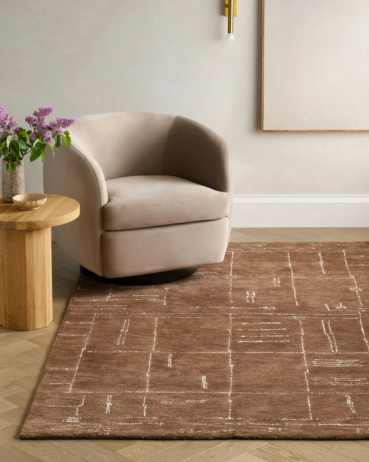Carson Wool Rug - 3' x 5' / Brown