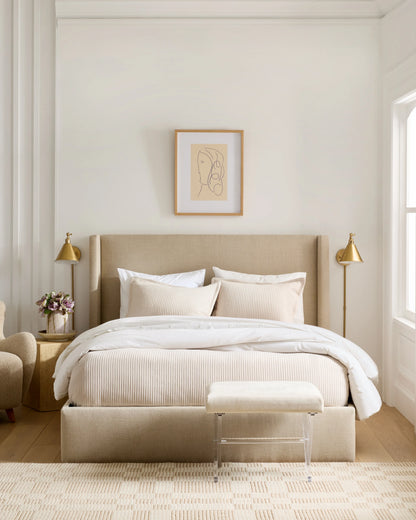Organic Cotton Matelasse Sham Set - Standard / Dried Sage