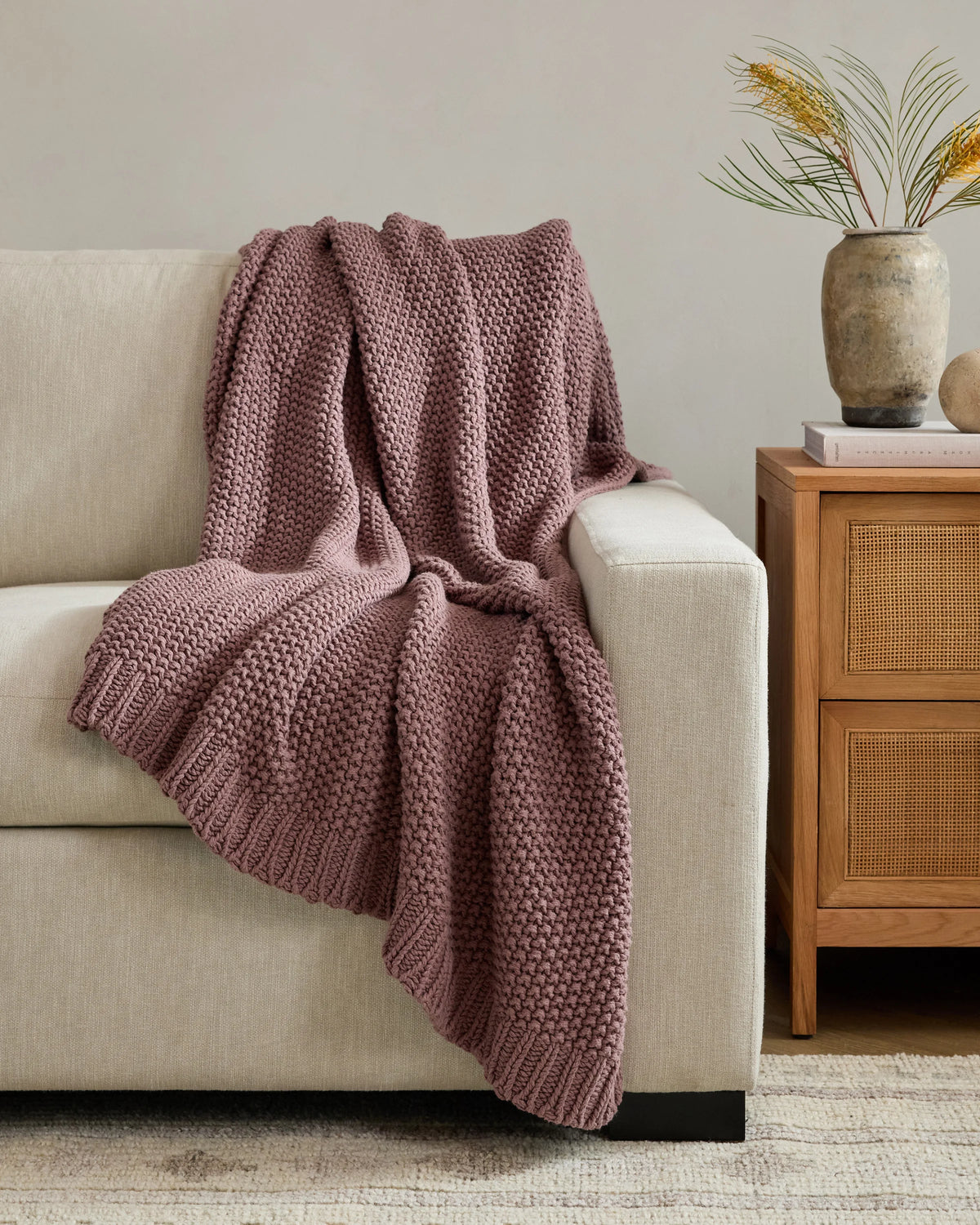 Cotton Fisherman Throw - 50x60 / Espresso