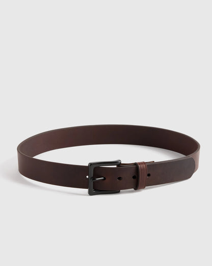 Adam Heritage Leather Jeans Belt - 30 / Bourbon