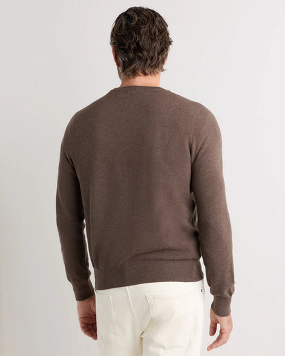 100% Organic Cotton Pique Crewneck Sweater - S / Moonstone Blue