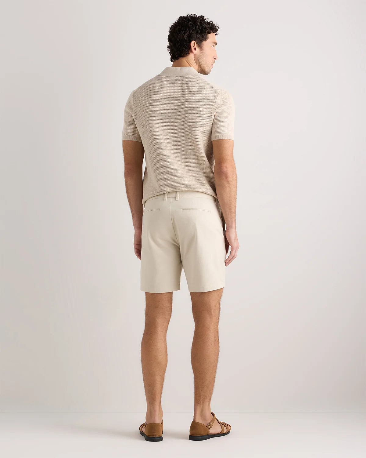 Organic Cotton Classic Stretch Chino Shorts - 7" - 30 / Stone