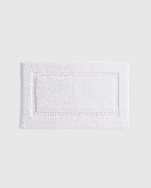 Turkish Cotton Non-Slip Bath Rug - 21"x34" / White