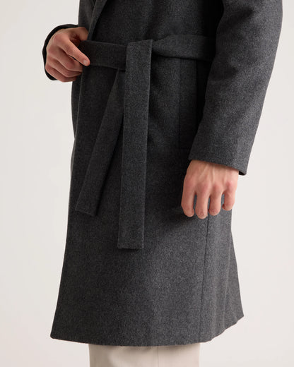 Italian Wool Belted Overcoat - S / Caramel