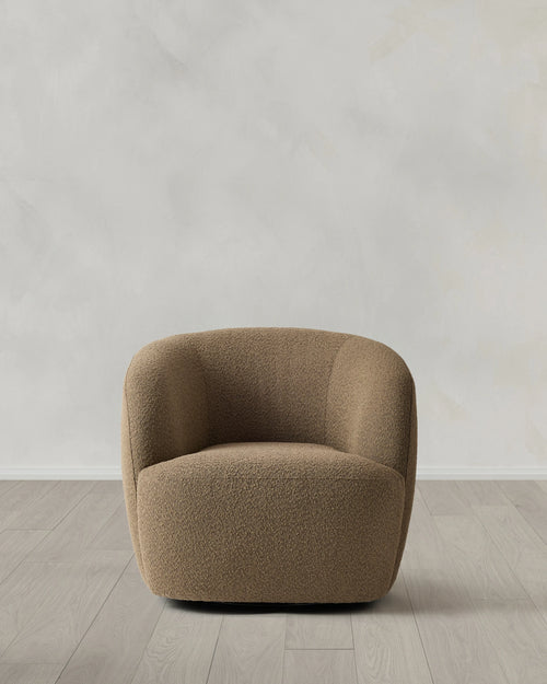 Performance Boucle Swivel Chair - One Size / Mocha Fog
