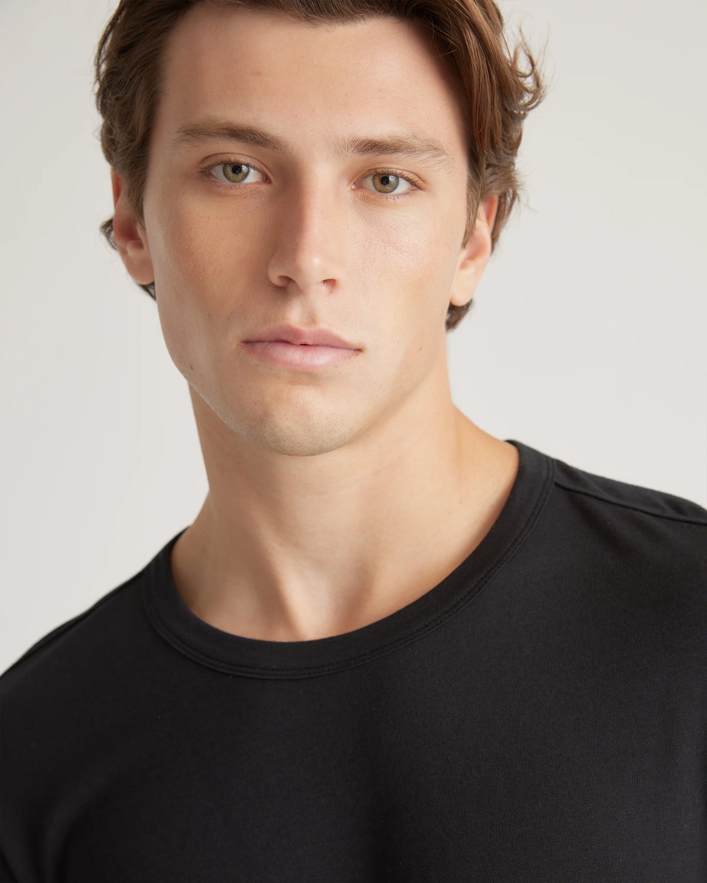 Cotton Modal Long Sleeve Tee - S / Heather Grey