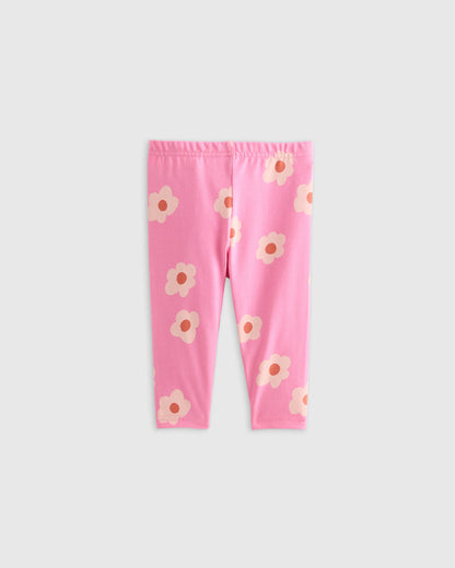 Organic Cotton Leggings - 12-18M / Bright Blush